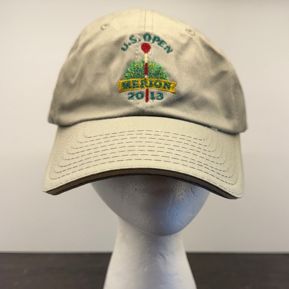 USGA Men Khaki 2013 U.S. Open Merion Member Adjustable Golf Baseball Hat Cap